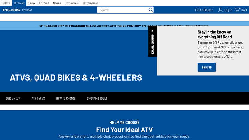 ATVs, Quad Bikes, & 4 Wheelers