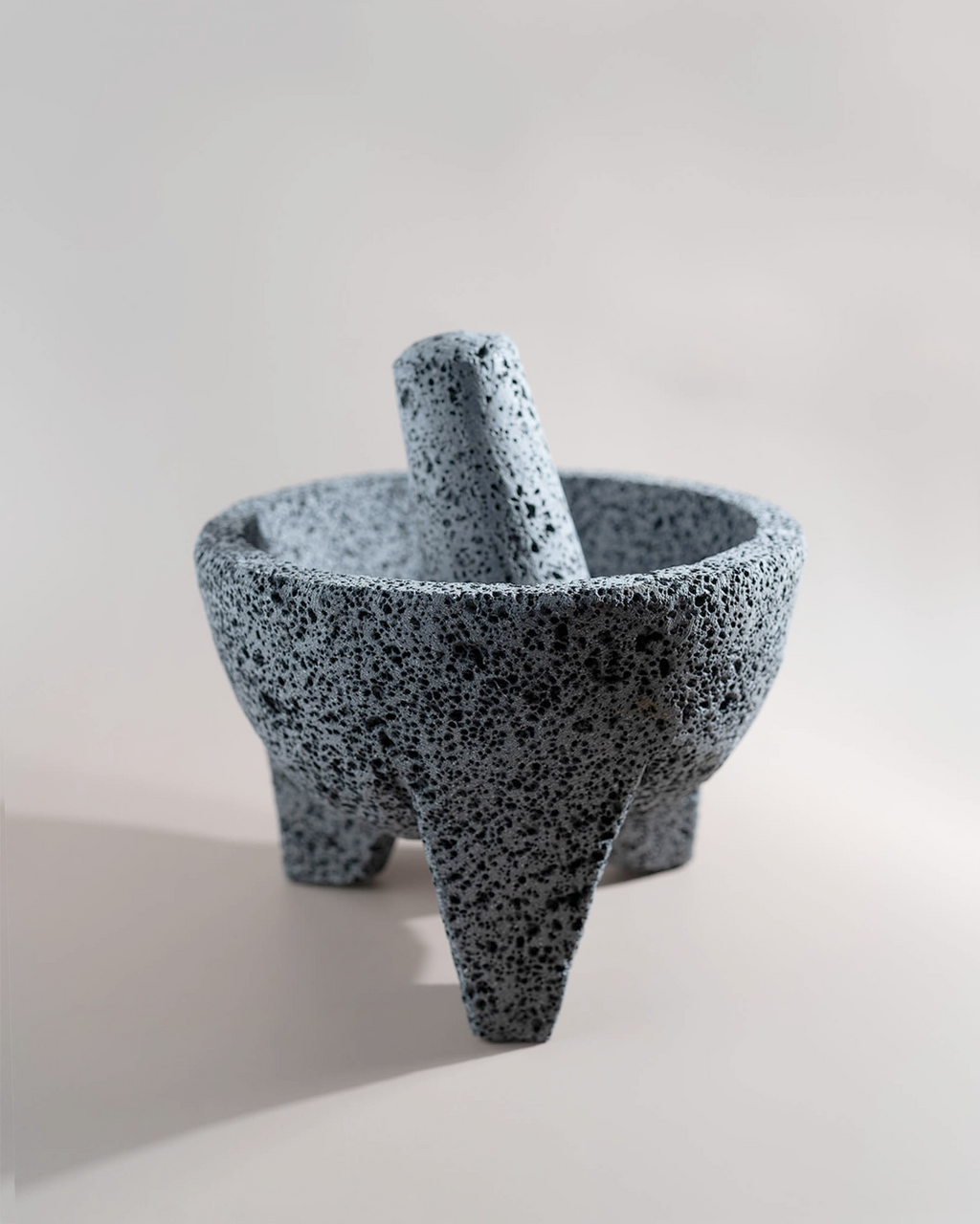 authetic mexican stone mortar with pestle molcajete for salsa
