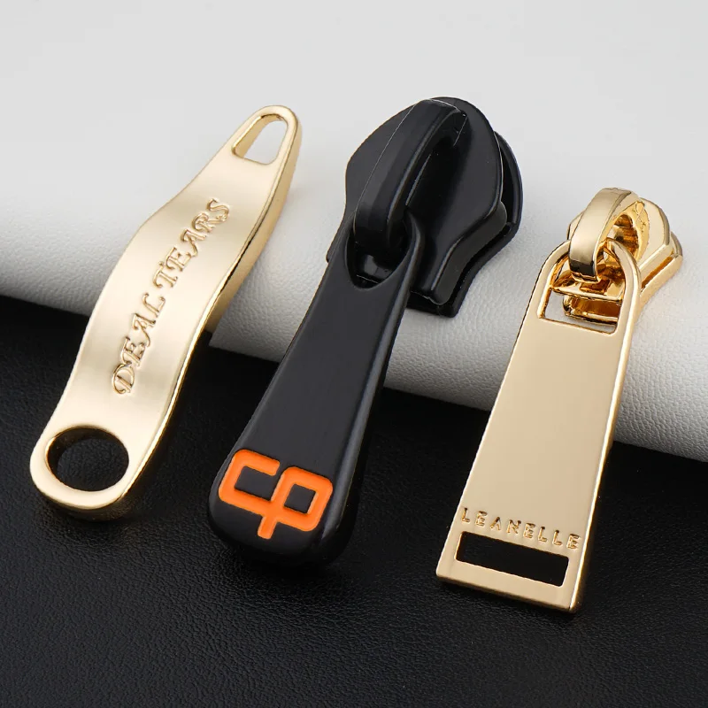 Auto lock Zipper Slider Manufacturer Supplier Gold Black 5# Custom ...