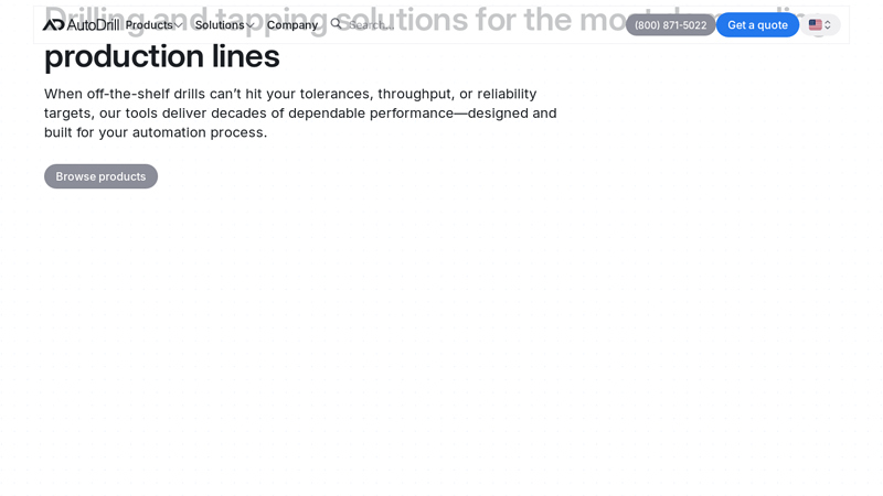 AutoDrill · Drilling & Tapping Solutions for Manufacturing
