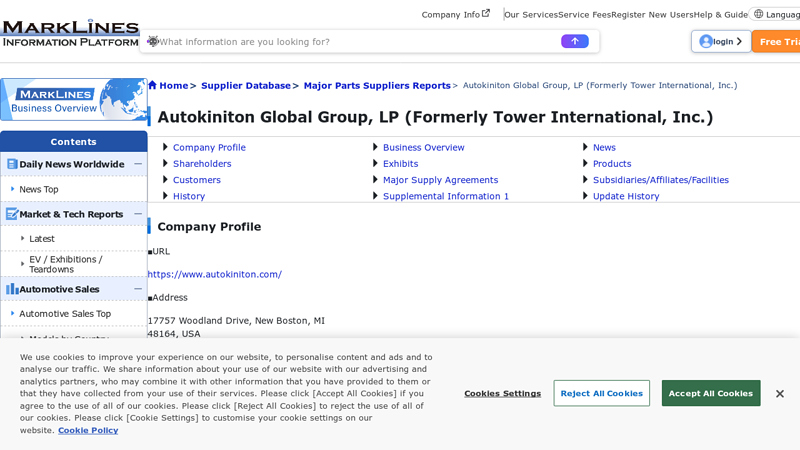 Autokiniton Global Group, LP (Formerly Tower International, Inc.)