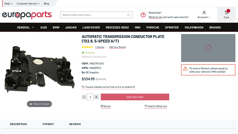 Automatic Transmission Conductor Plate (722.6, 5
