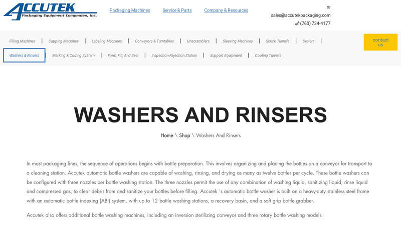 Automatic Washers and Rinsers