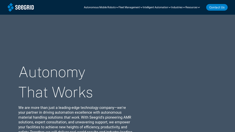 Autonomous Mobile Robots (AMR) Solutions