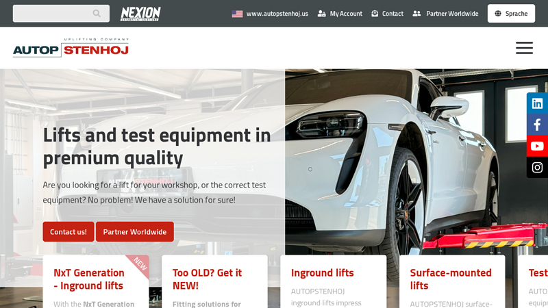 AUTOPSTENHOJ – hydraulic inground lifts, surface