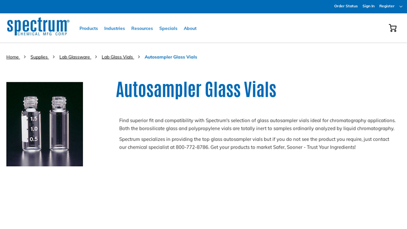 Autosampler Glass Vials