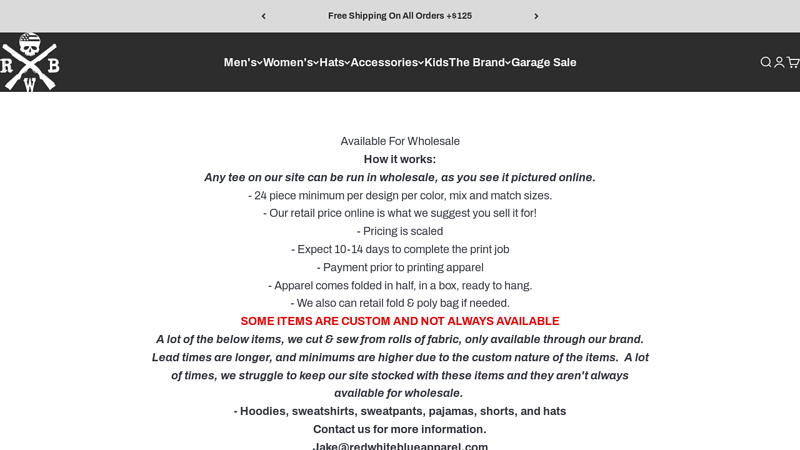 Available For Wholesale