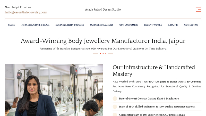 Award Winning Body Jewellery Manufacturer in India, Jaipur
