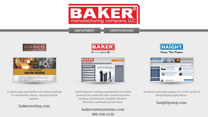 Baker Manufacturing Company Call Toll Free 800