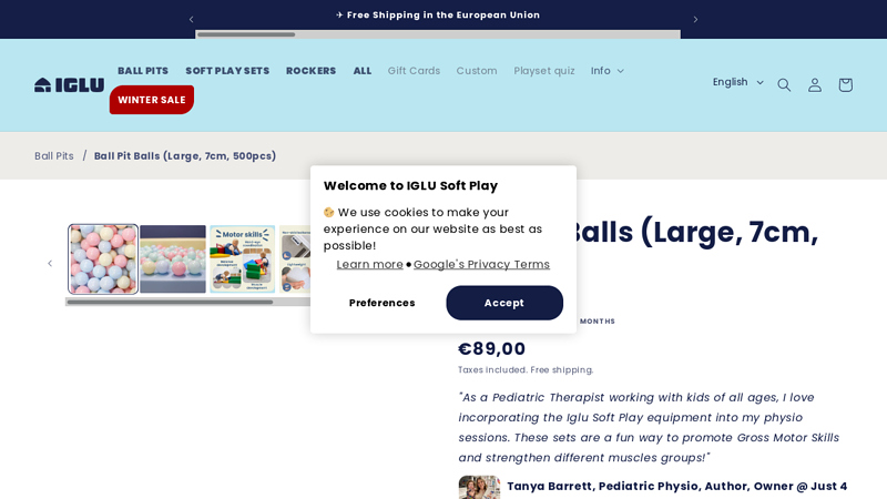 Ball Pit Balls (Large, 7cm, 500pcs)