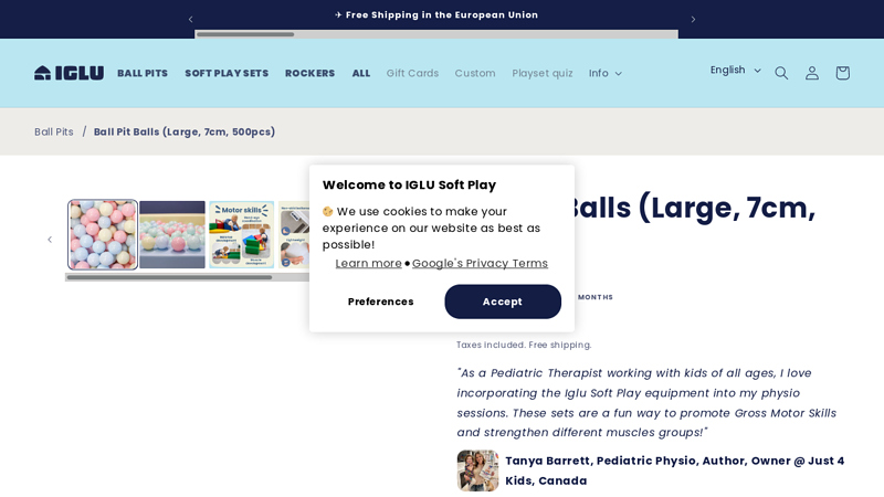 Ball Pit Balls (Large, 7cm, 500pcs)