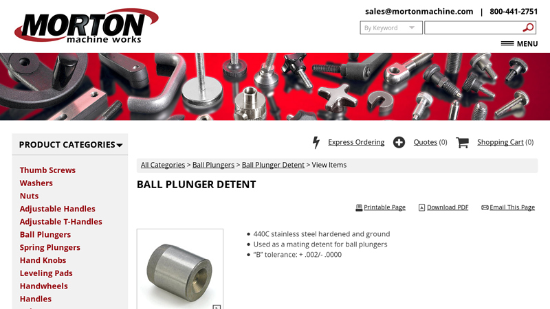 Ball Plunger Detent