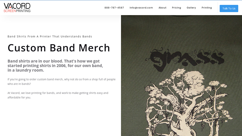 Band Merch custom t-shirts