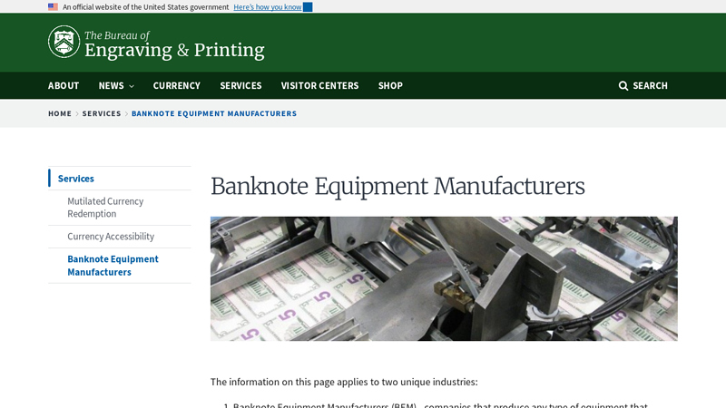 Banknote Equipment Manufacturers