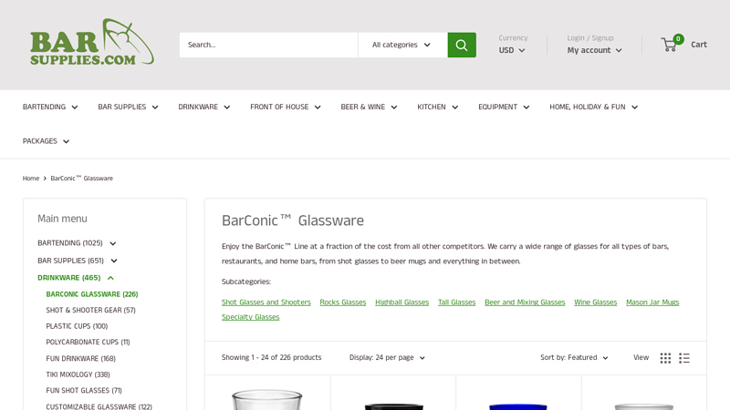 BarConic™ Glassware