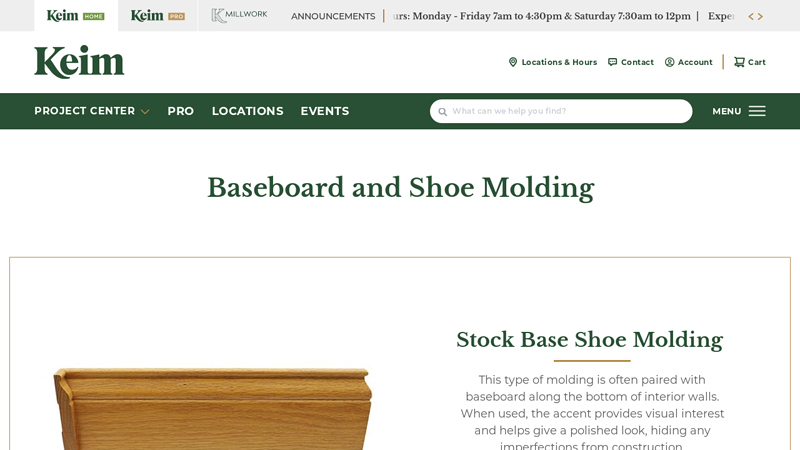 Baseboard and Shoe Molding