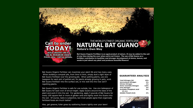 Bat Guano Natural Fertilizer