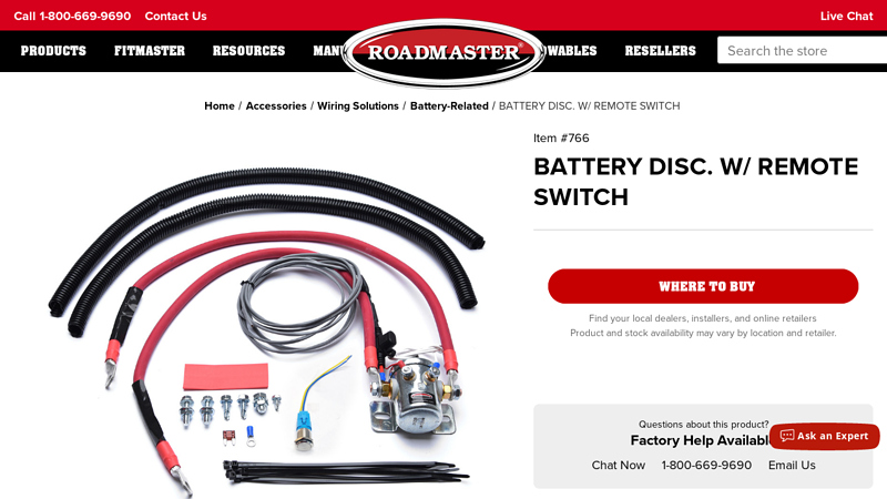 BATTERY DISC. W/ REMOTE SWITCH