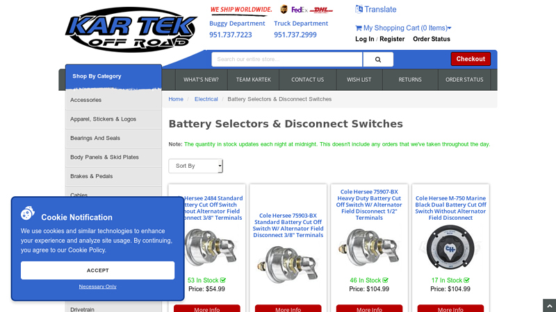 Battery Selectors & Disconnect Switches