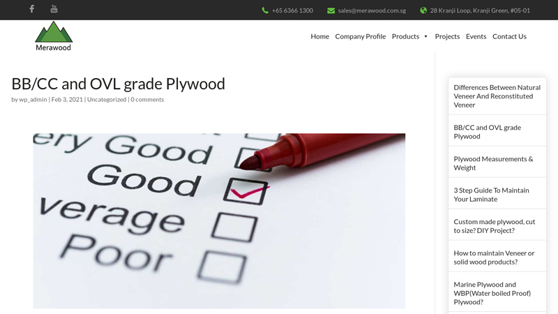 BB/CC and OVL grade Plywood