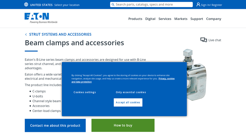 Beam clamps and accessories