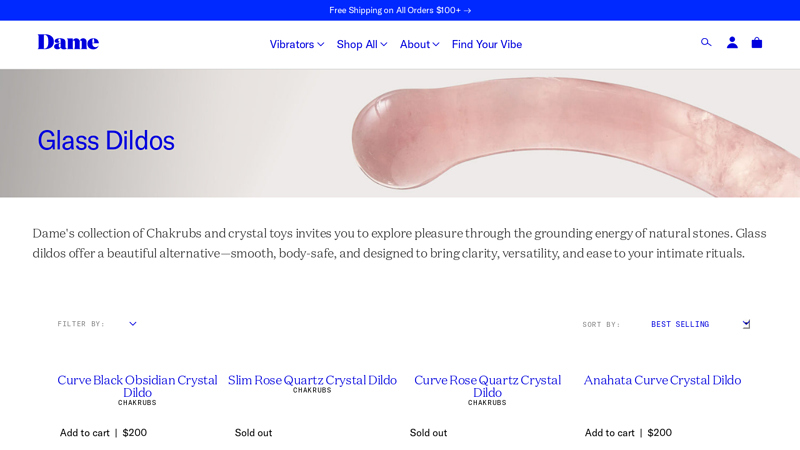 Beautiful Glass Dildos and Crystal Sex Toys