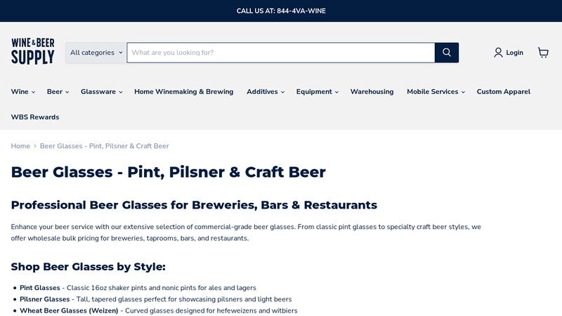 Beer Glasses Wholesale