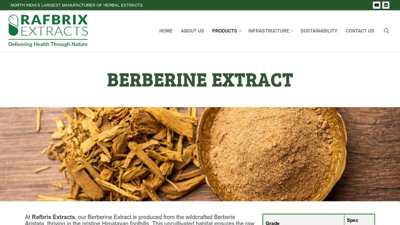 Berberine Extract • Rafbrix Extracts