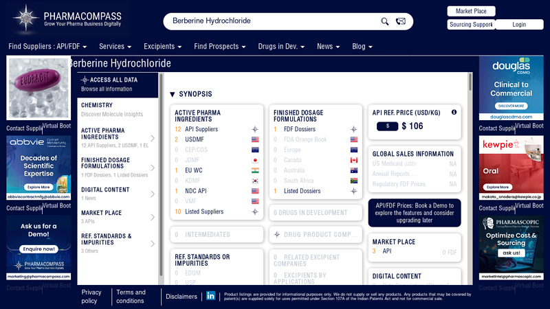 Berberine hydrochloride