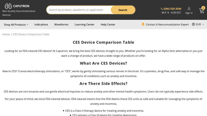 Best CES Device Comparison Table