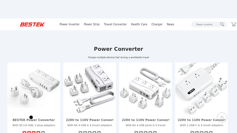 Bestek Universal Power Converter 220V to 110V Voltage Converter