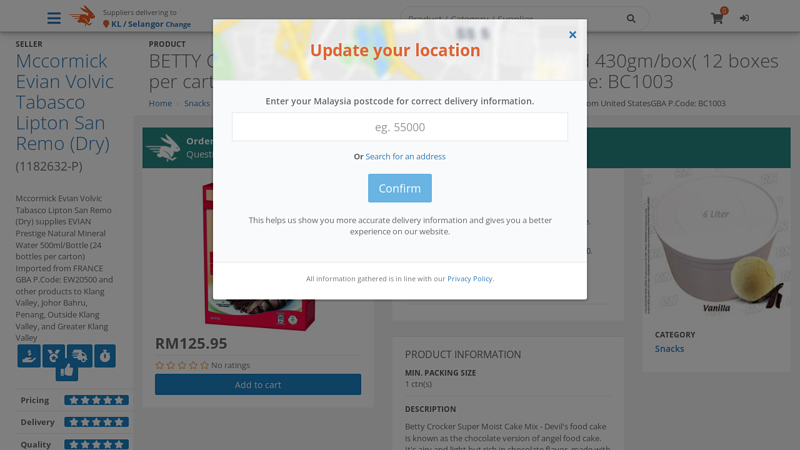 BETTY CROCKER Super Moist Cake Mix