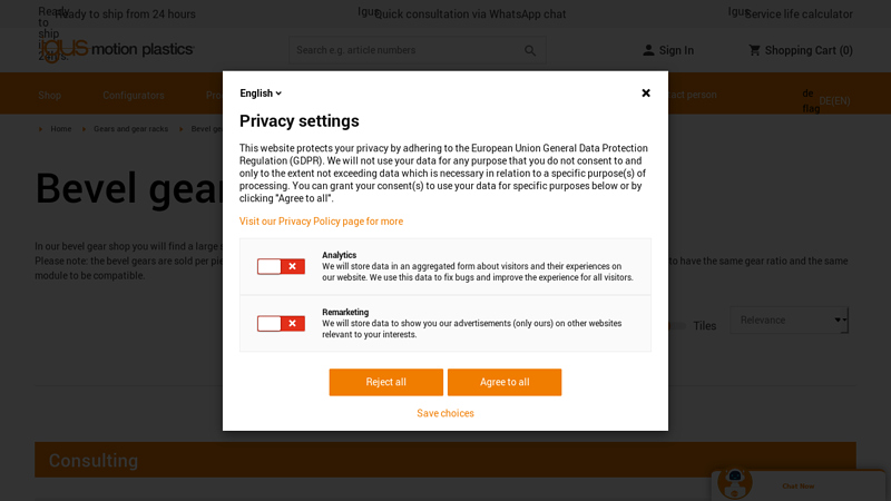 Bevel gears online shop
