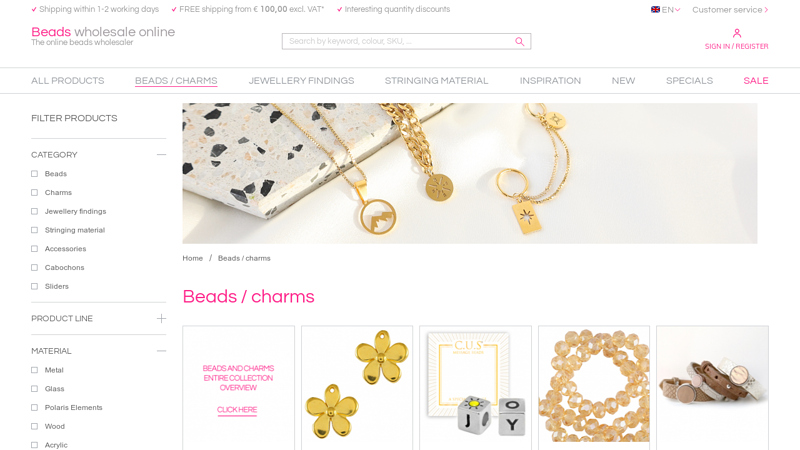 Big collection beads & charms