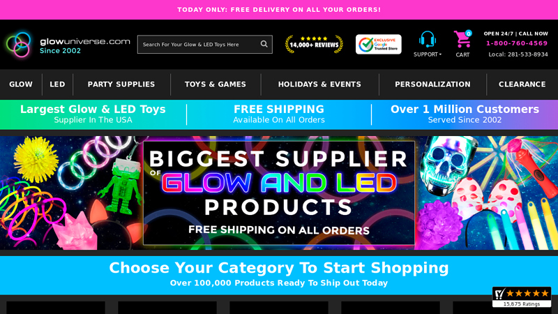 Biggest Supplier Of Glow & LED Products