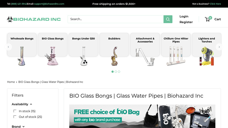 BIO Glass Bongs for Sale
