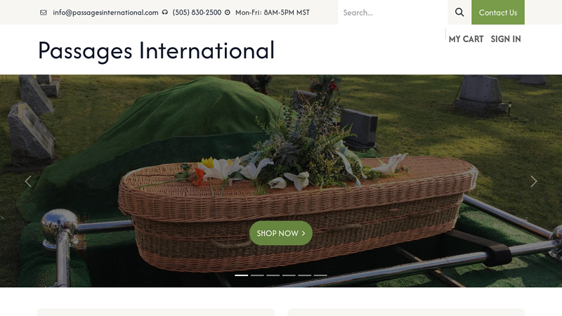 Biodegradable Caskets, Coffins, Scattering Tubes, Urns