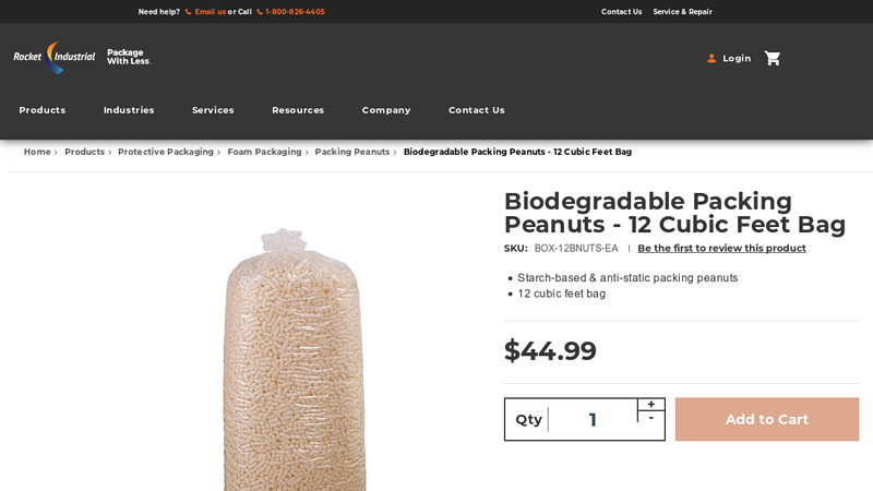 Biodegradable Packing Peanuts