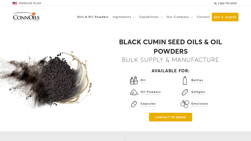 Black Cumin Seed Oils & Oil Powders