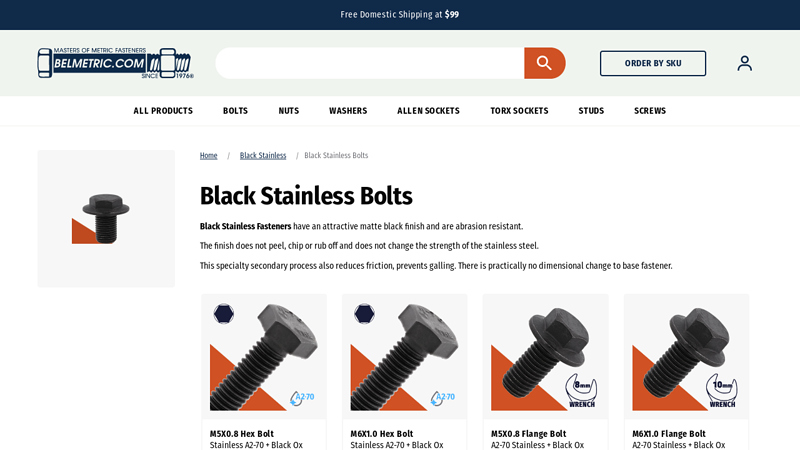 Black Stainless Bolts