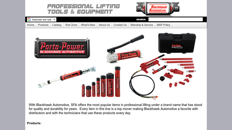 Blackhawk Automotive Homepage Hydraulic Lifting Jacks ...