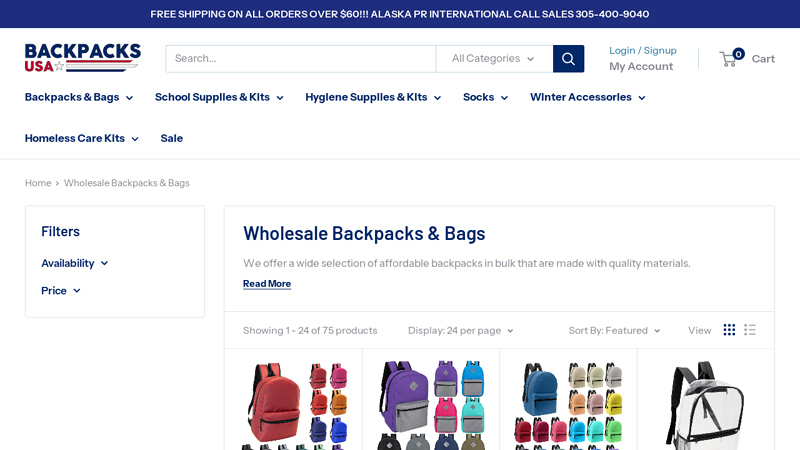 Blank Backpack Wholesale Supplier