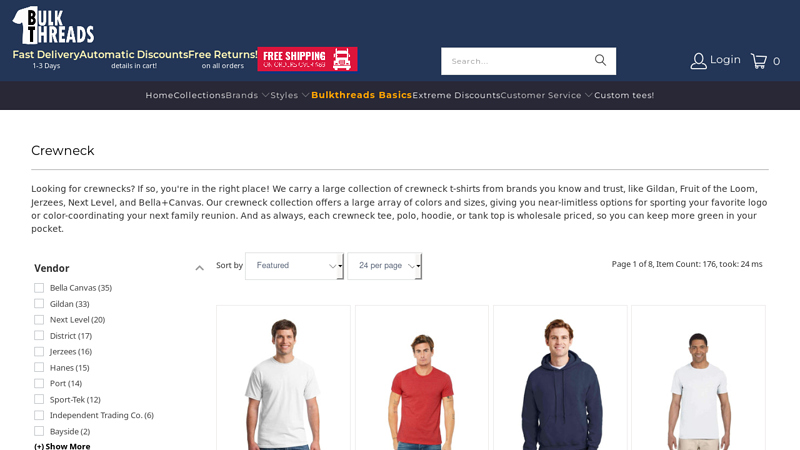 Blank Crewneck Tees and Hoodies for Printing