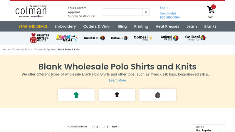 Blank Wholesale Polo Shirts and Knits