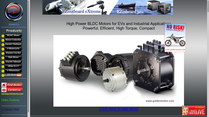 BLDC motor,electric outboard, GMX motorcycle,Golden GMX,BLDC ...