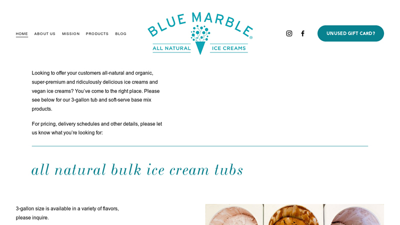 Blue Marble All Natural Ice Cream and Sorbet