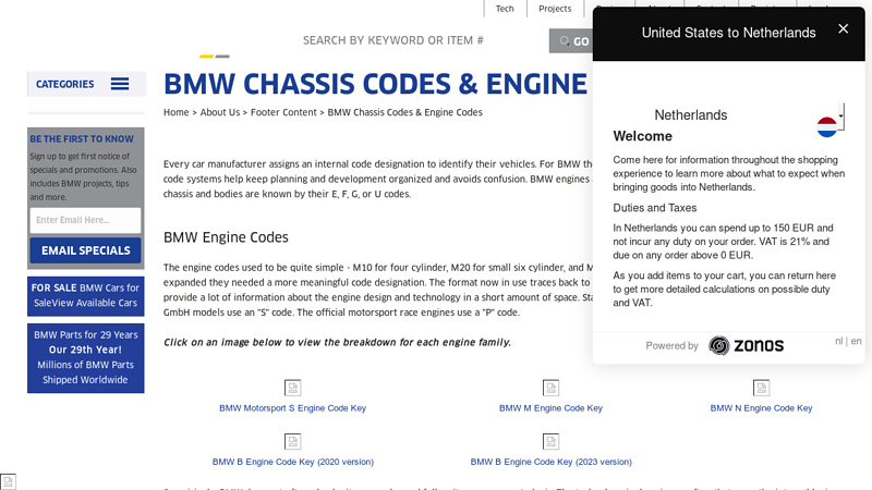 BMW Chassis Codes & Engine Codes