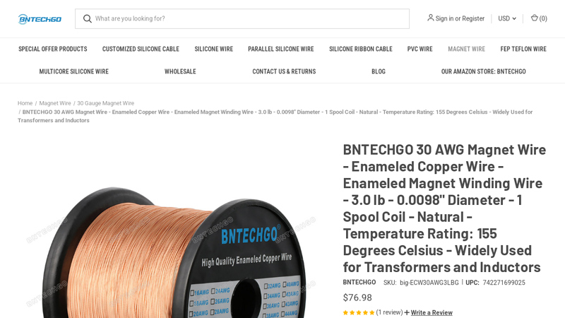 BNTECHGO 30 AWG Magnet Wire