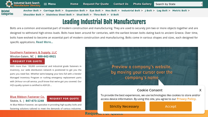 Bolt Manufacturers