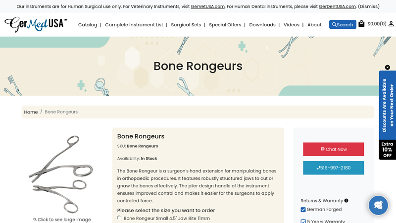 Bone Rongeur - Small